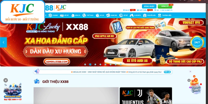 Sân chơi XX88 mang đến phong cách giải trí mới tại KJC